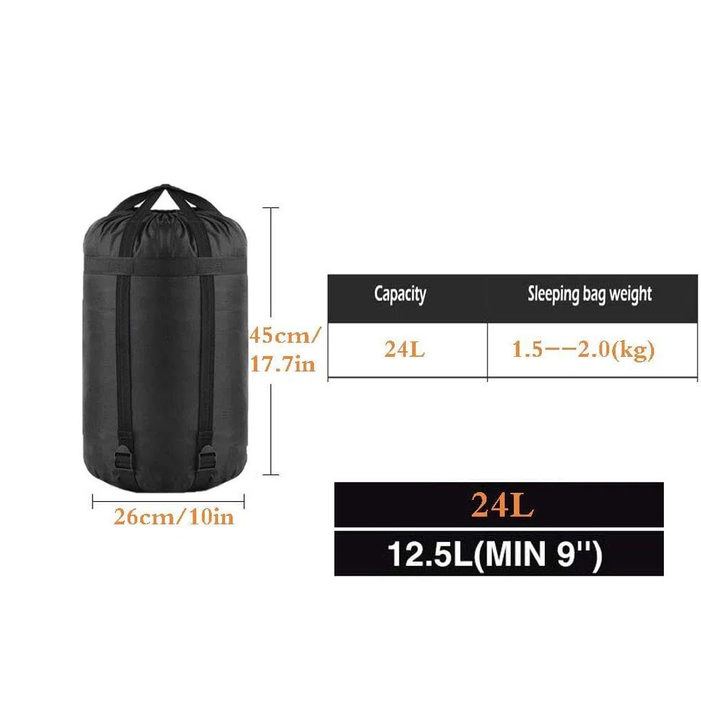 Lot de 2 sacs de compression étanches pour le camping, la randonnée, la randonnée et autres activités en plein air