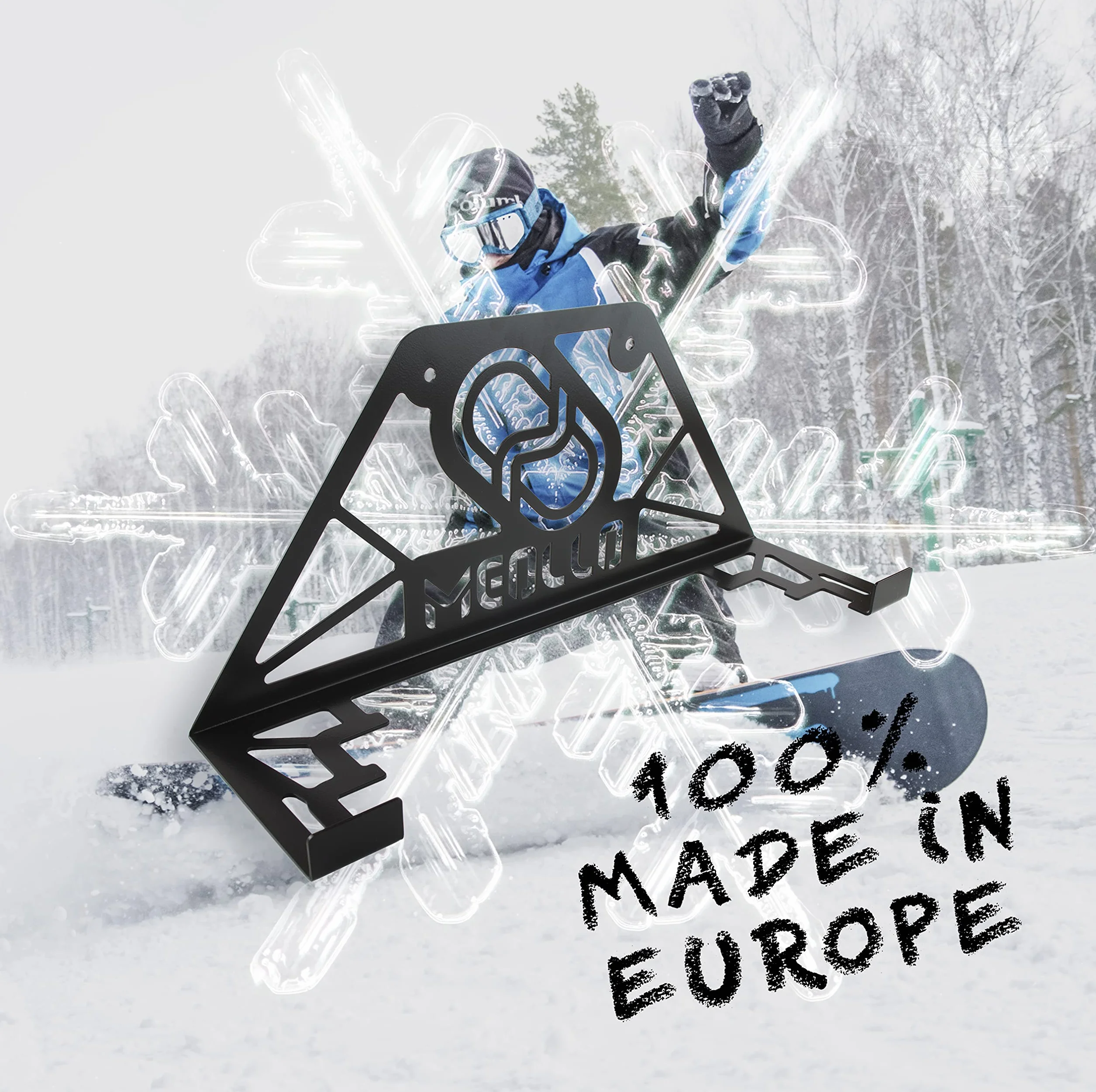 Support Mural Rangement pour Snowboard (100% Acier)