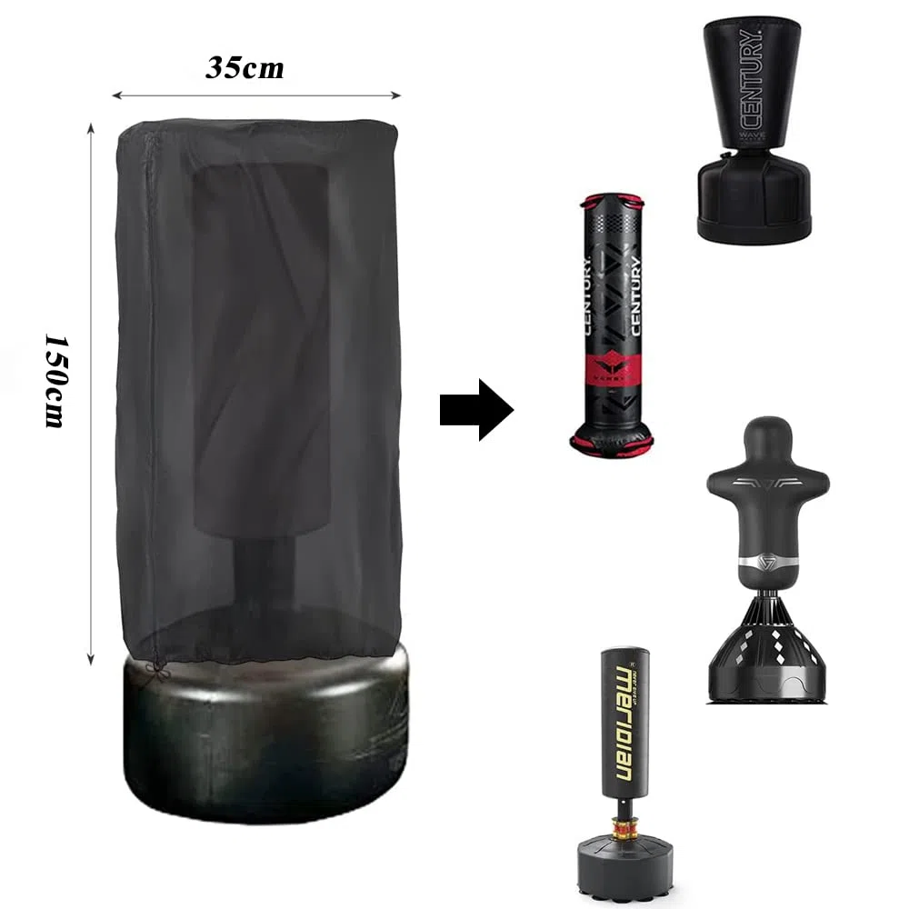 Housse de sac de frappe étanche pour l'extérieur, housse de sac de frappe Onlyme pour intérieur et extérieur, housse de sac de boxe debout anti-poussière toutes saisons disponibles, noir