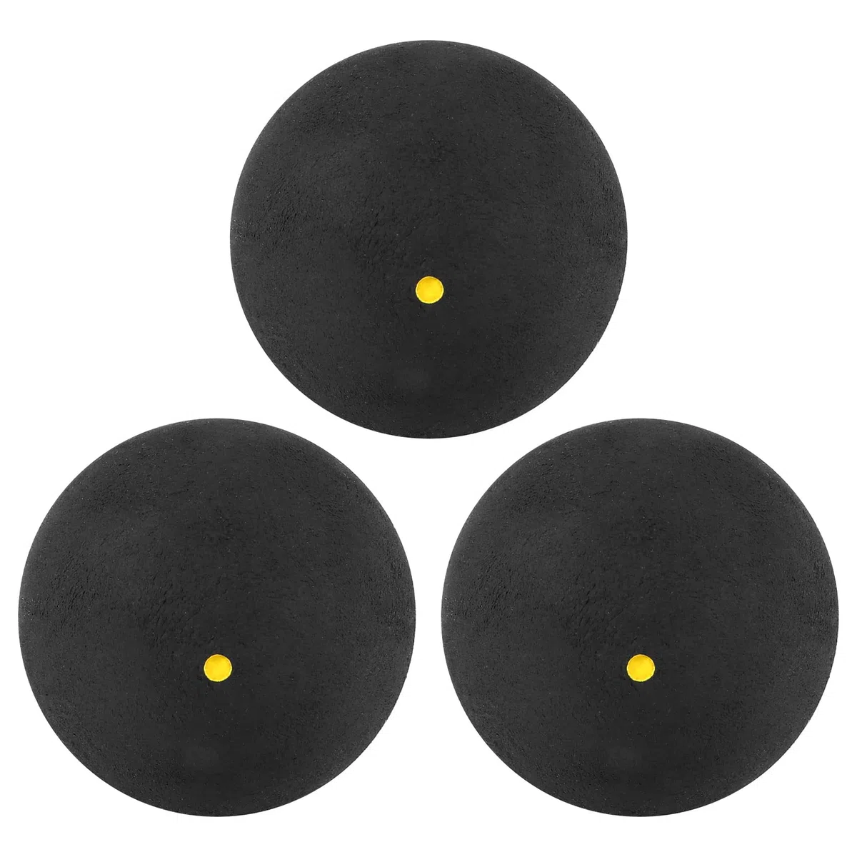3 PièCes Balle de Squash Un Point Jaunes Balles en Caoutchouc de Sport à Basse Vitesse Joueur Professionnel Squash de CompéTition