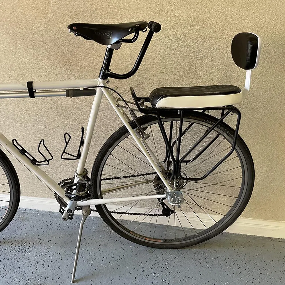 Siège Arrière de Vélo, Siege Velo Enfant, Siège de Vélo Universel, Sécurité Enfant pour Vélo Arrière Siège avec Compris Coussin et Dossier, Pédale Arrière Repose-Pied, Accoudoirs
