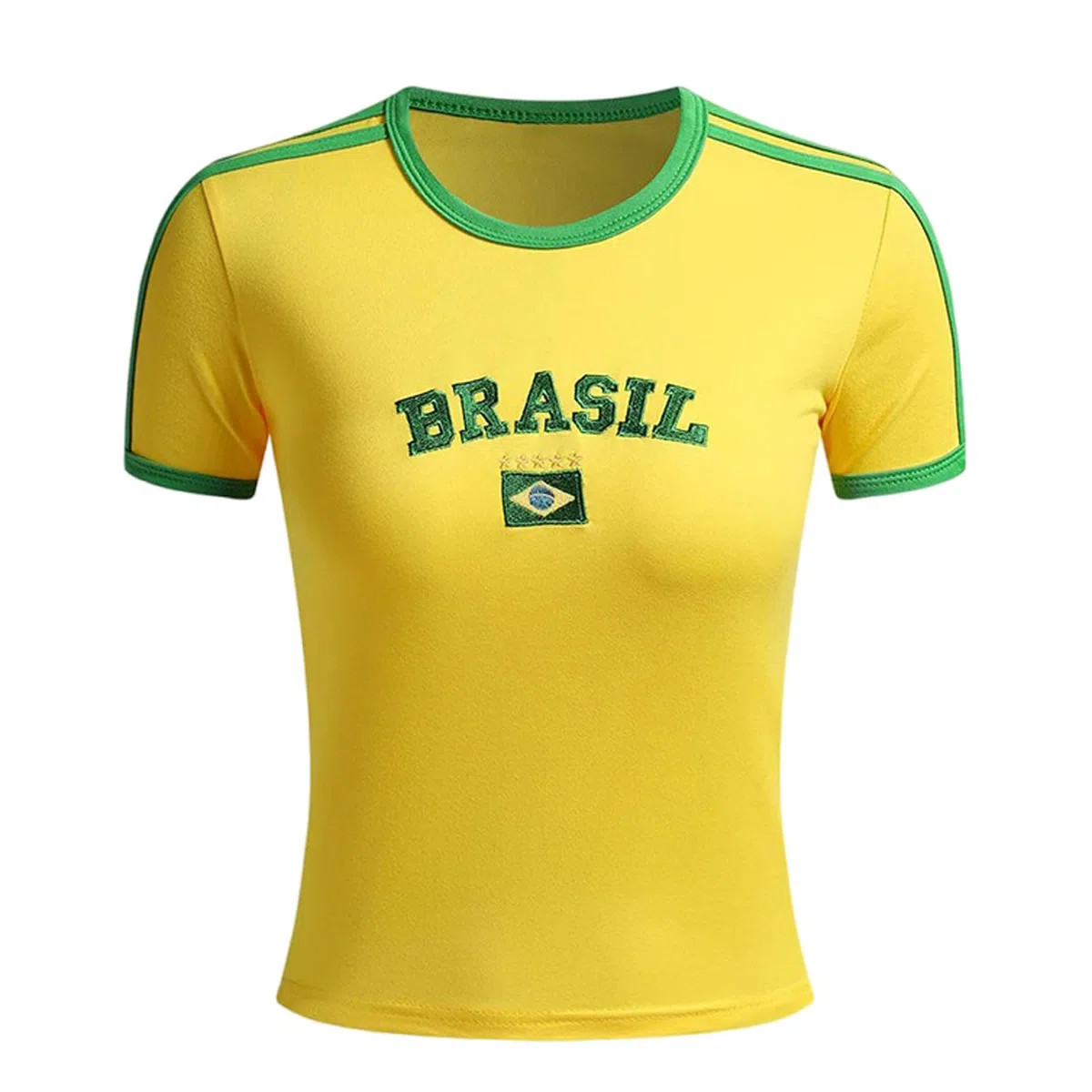 Maillot de Football Brésil pour Femme Mode Streetwear T-Shirt pour Les Fans de Sport Séchage Rapide Respirant Graphique à Manches Courtes Plusieurs modéle Disponible Equipement Football