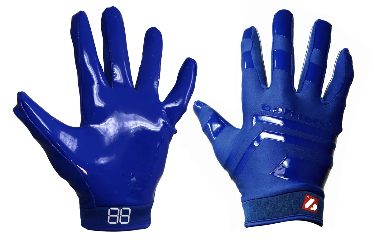 BARNETT FRG-03 Bleu (XL) Gants de Football américain de Pro Receveur, RE,DB,RB