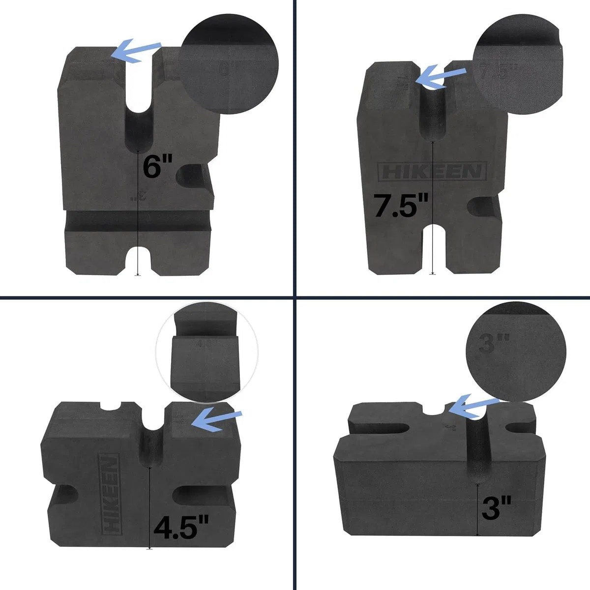 BOOSTEADY Bloc de Presse de Banc, Banc de Presse Réglable de 2 à 5 Planches pour Banc de Musculation, Bloc de Banc de Musculation Antidérapant en Mousse EVA, Bloc de Développé Couché pour Fitness
