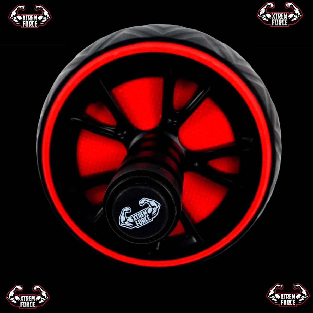 Kit Fitness Xtrem Force Avec Roue Abdo Tapis Pour Genoux, Bande Elastiques, Poignée Push Up Pour Les Pompes, Appareil fitness musculation pour Abdo Exercices a La Maison Pour Homme Et Femme