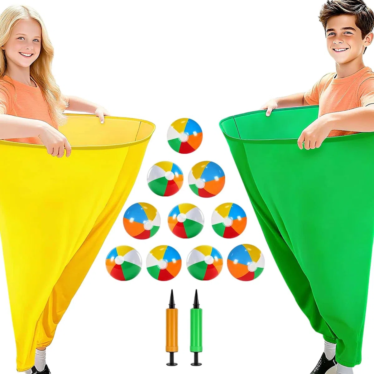 Granny Pants Yard Game pour adultes and enfants, Jeu de balle rebondissante Granny Pants Outdoor Games avec 10 balles rebondissantes,2 pompe,Jeu Granny Pants idéal pour les groupes, les réunions de fa