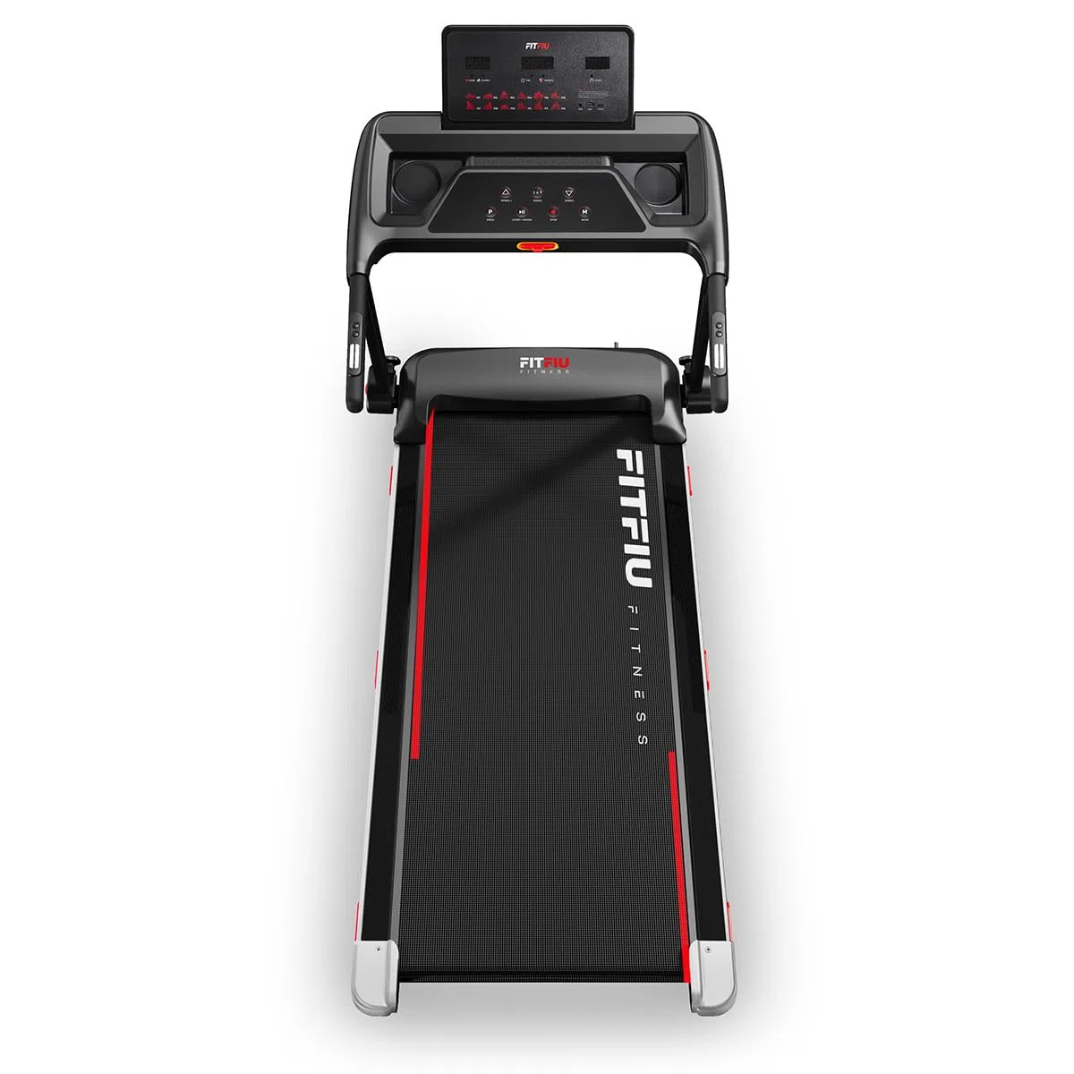 Tapis de Course Pliable avec Inclinaison 9% FITFIU Fitness 4 en 1 Vitesse Réglable 14 km/h avec Affichage LCD Connectivité APP et Fréquence Cardiaque 360º Tablet Holder Walking Pad Compact MC-160
