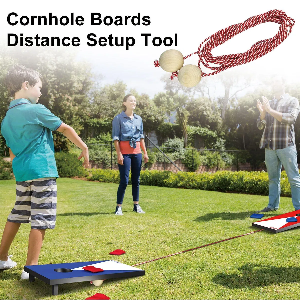 configuration la distance des planches Cornhole - configuration la distance des panneaux trous maïs - Jeu lancer sac Cornhole classique Accessoires
