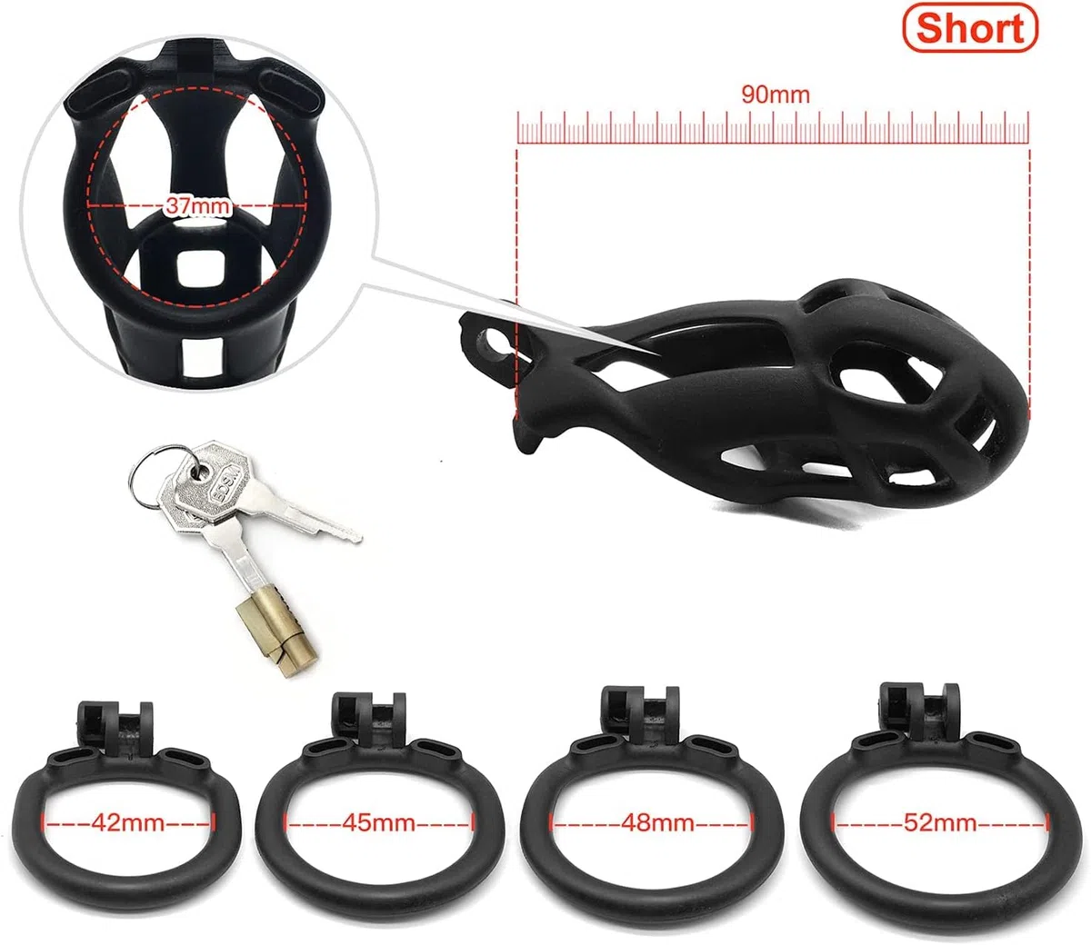Support de fixation orthopédique respirant 3D noir pour hommes, sports d'extérieur, antivol (L)-H3