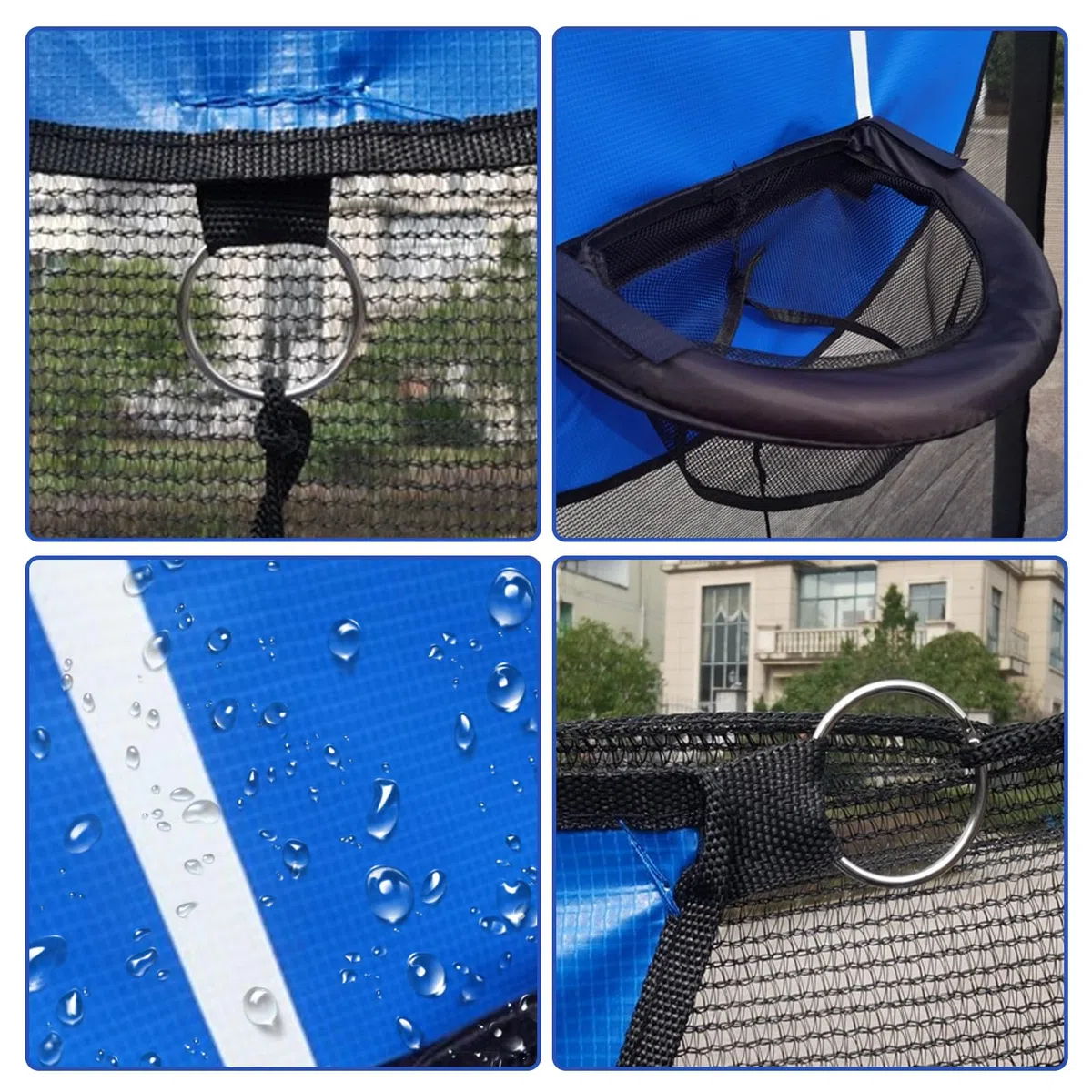 Panier de basket-ball pour trampoline : mini panier de basket-ball avec 3 mini balles de basket, kit d'accessoires de trampoline, panier de basket pour trampoline pour enfants, adultes