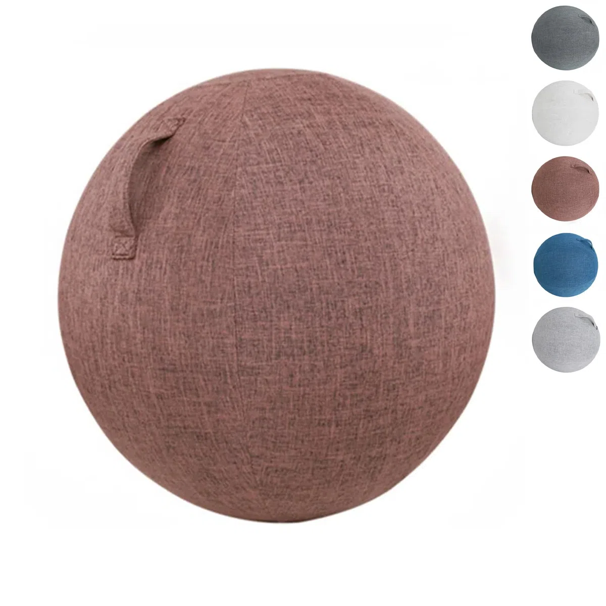 Ballon Bureau 55/65/75cm Siege Ballon Gym Ballon Bureau Ballon de Grossesse Chaise Ballon avec Housse de Protection Antidérapante Swiss Ball,Marron,65cm