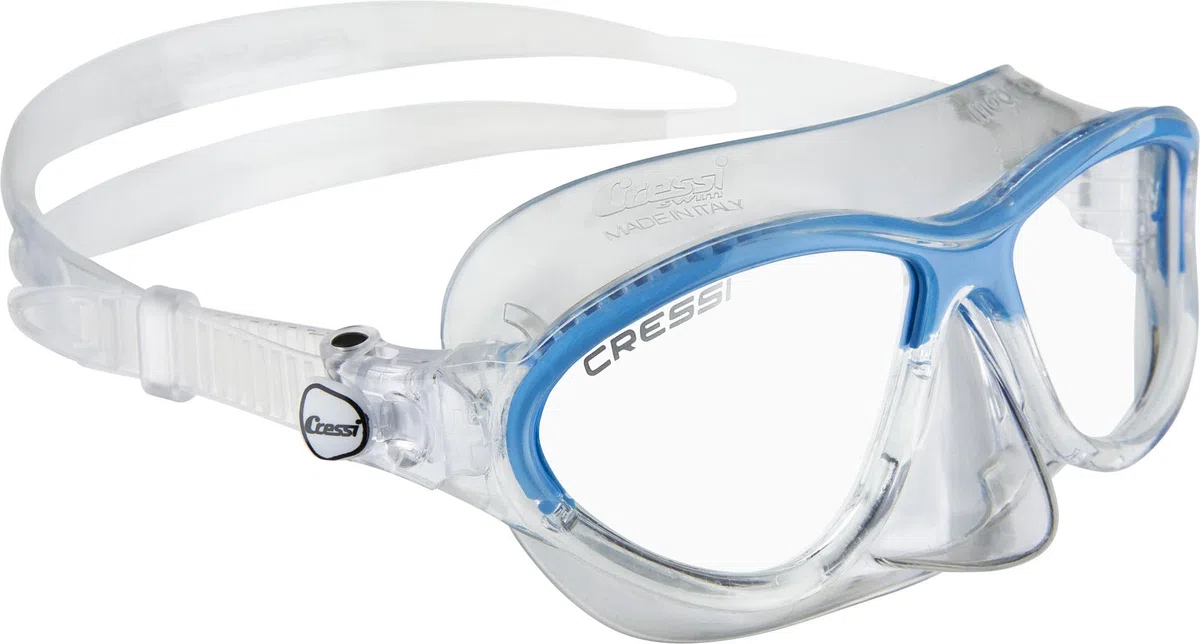 CRESSI depuis 1946 - Moon Kid Premium Junior Mask masque de natation et snorkeling pour enfants de 5 à 10 ans avec anti fog anti rayure protection UV large vision pour piscine mer et vacances