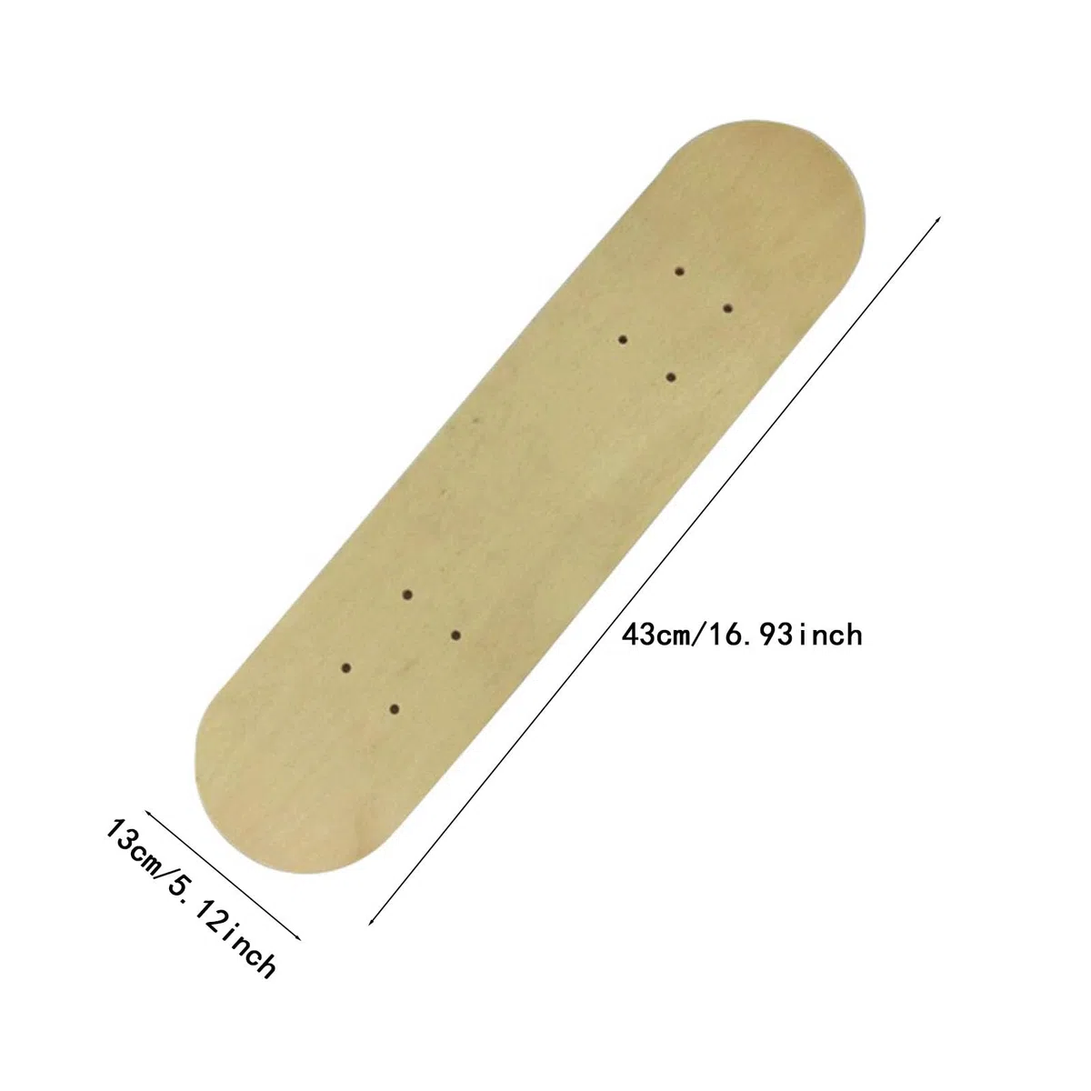 Qianly Terrasse de Skateboard en érable, Planche Vierge pour décoration et Utilisation Quotidienne