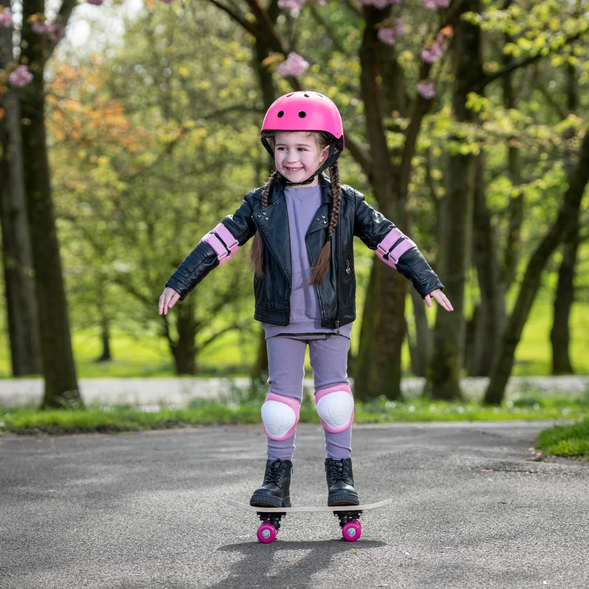 Atom 17" Skateboard pour Débutants ou Pros | Planche en Érable pour Enfants et Adolescents avec Trucks PP de 7,6 cm | Mini Cruiser Complet | Convient à Tous les Âges de 5+ (Licorne)