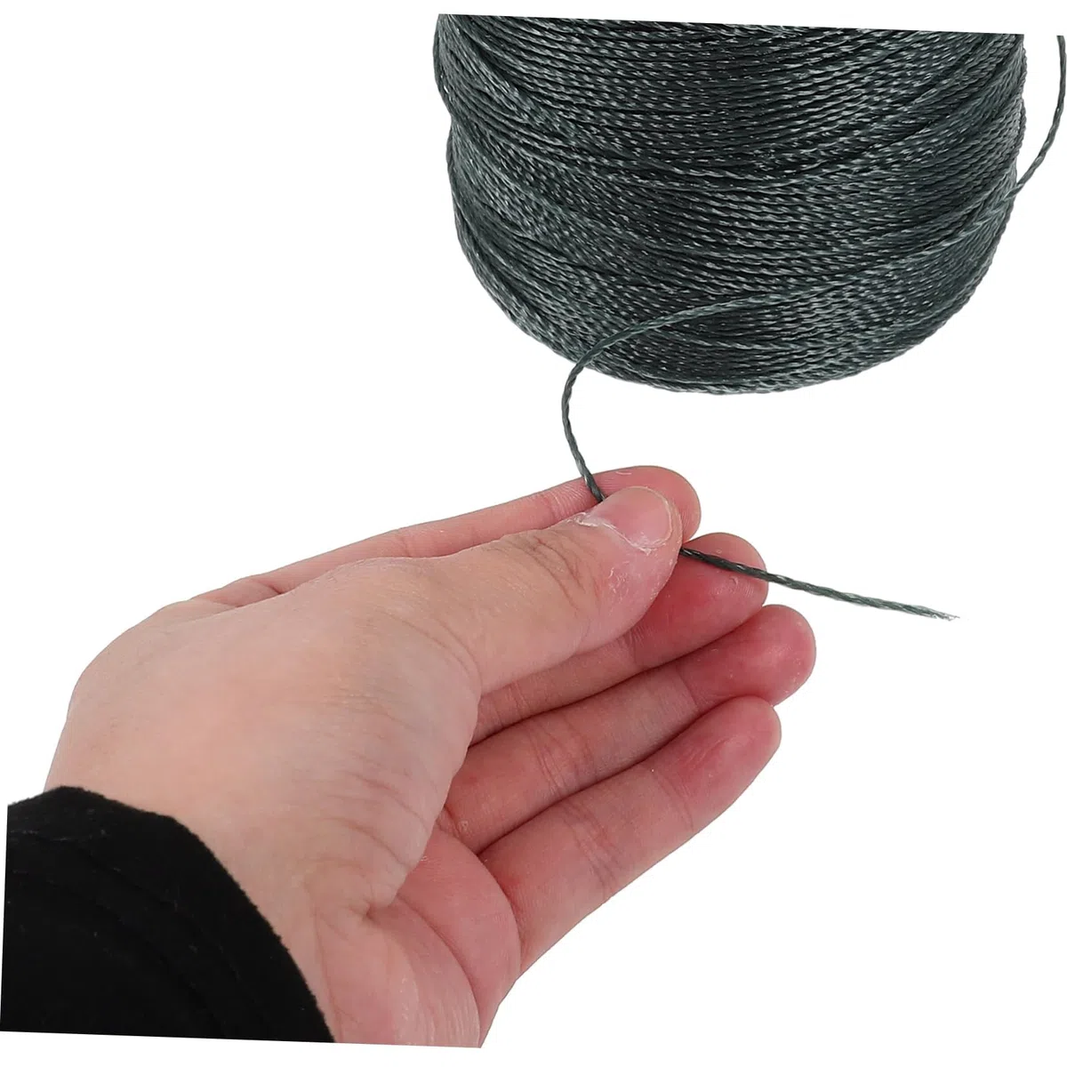 BESTonZON 1 Rouleau Super Fort Traction Générique Tressé Ligne De Pêche, Ligne De Réparation De Filet De Pêche Fil De Ficelle Cord Kite Tissé Câble Réseau Cast Super Force Ficelle Agricole Noire