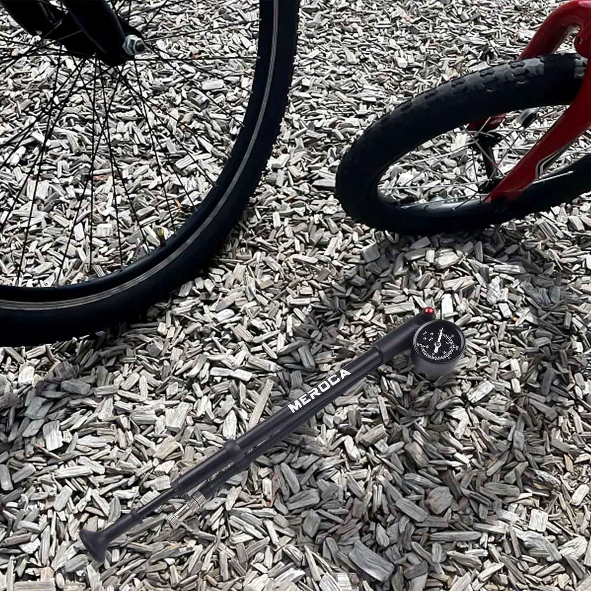 Pompe à haute pression, en alliage d'aluminium - Pompe à suspension portable pour vélo - 300 PSI