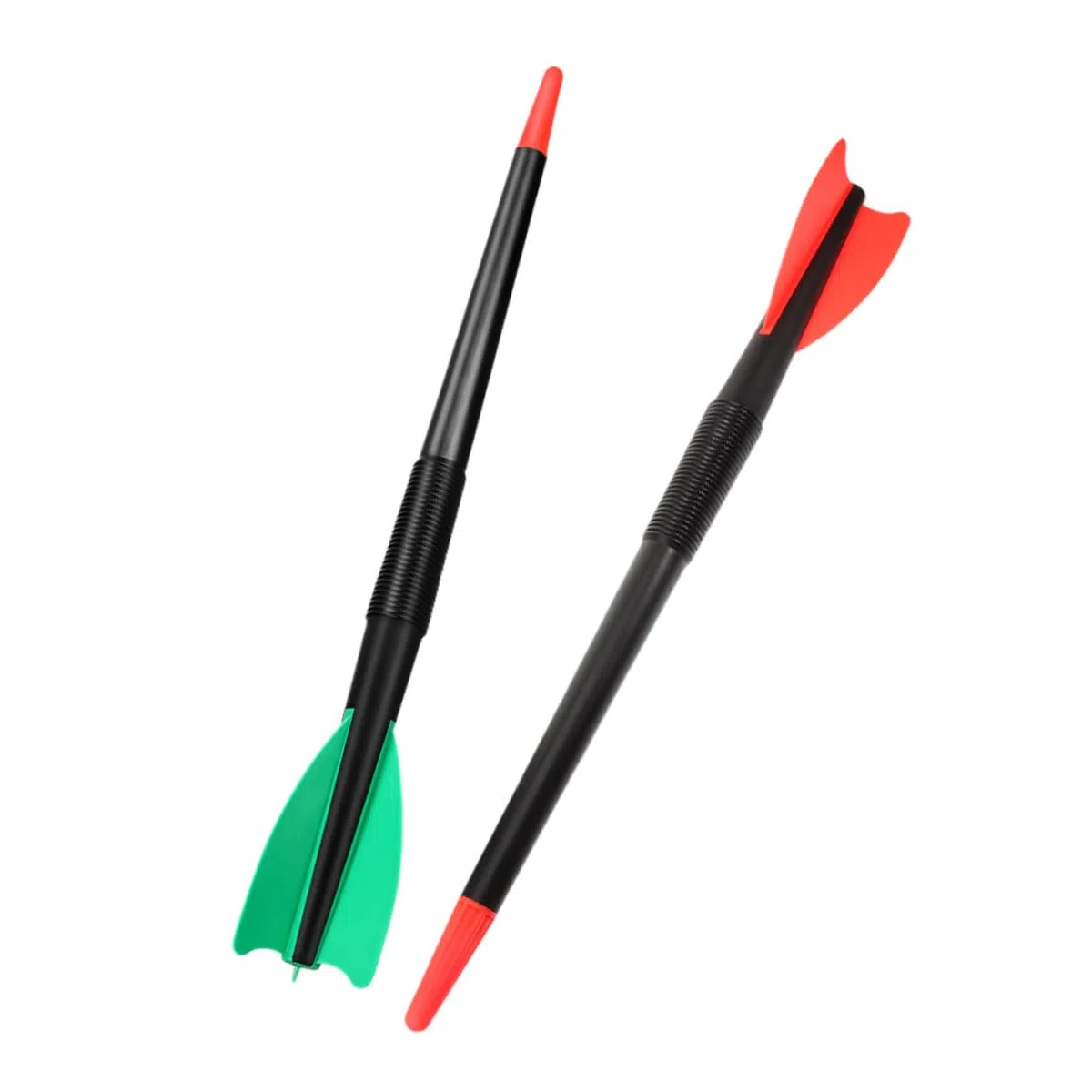 Javelot D'entraînement en Plastique Souple 250 G 2 Pièces Rouge et Vert pour Garçon et Filles, Jeu de Lancer de Javelot pour Débutants, Accessoire D'athlétisme Extérieur