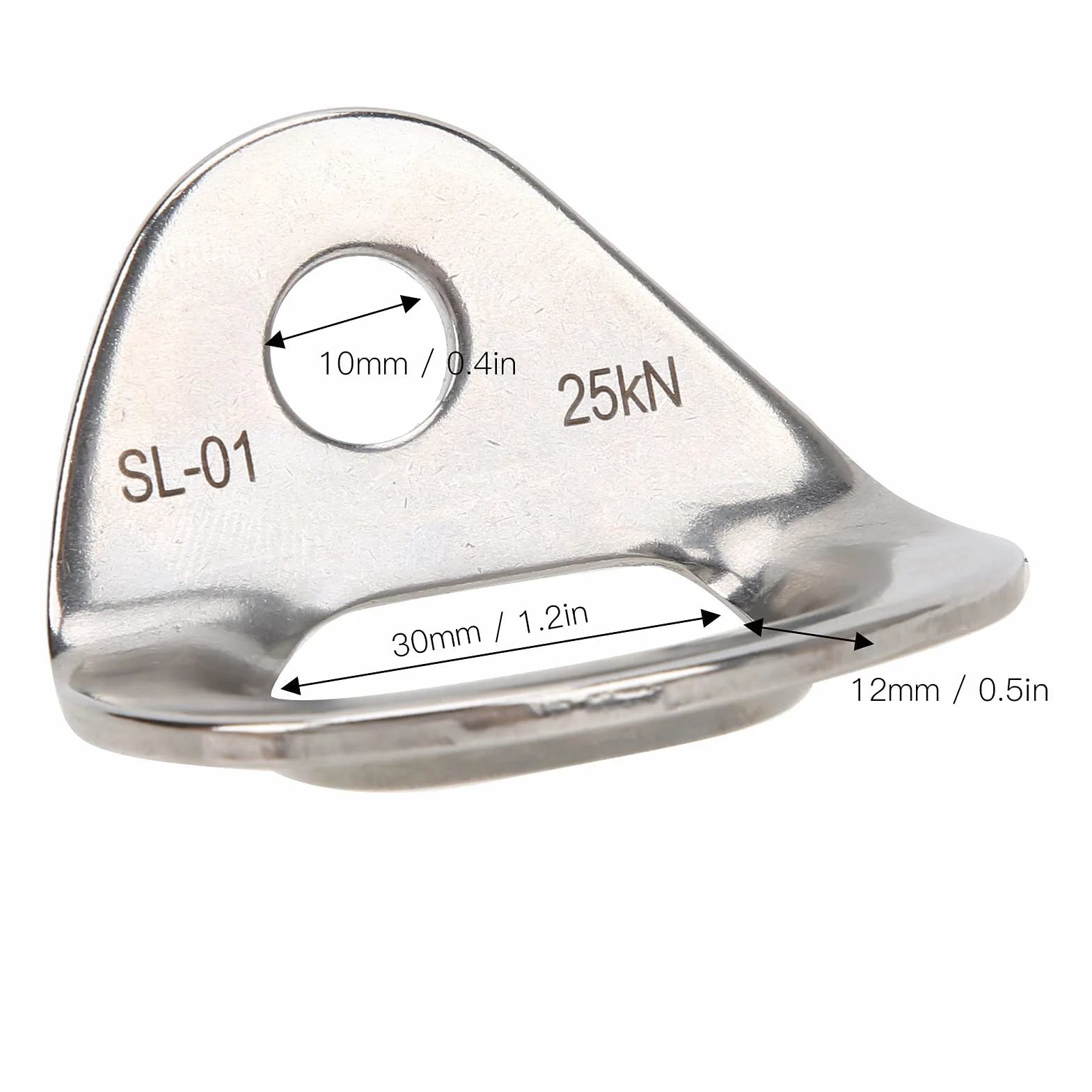 4 PCS Cintre d'escalade 25KN, Connecteur d'ancrage d'escalade, Pitons d'escalade en Acier Inoxydable, Boulons De Suspension De Roche, Accessoires d'escalade pour Le Travail Aérien