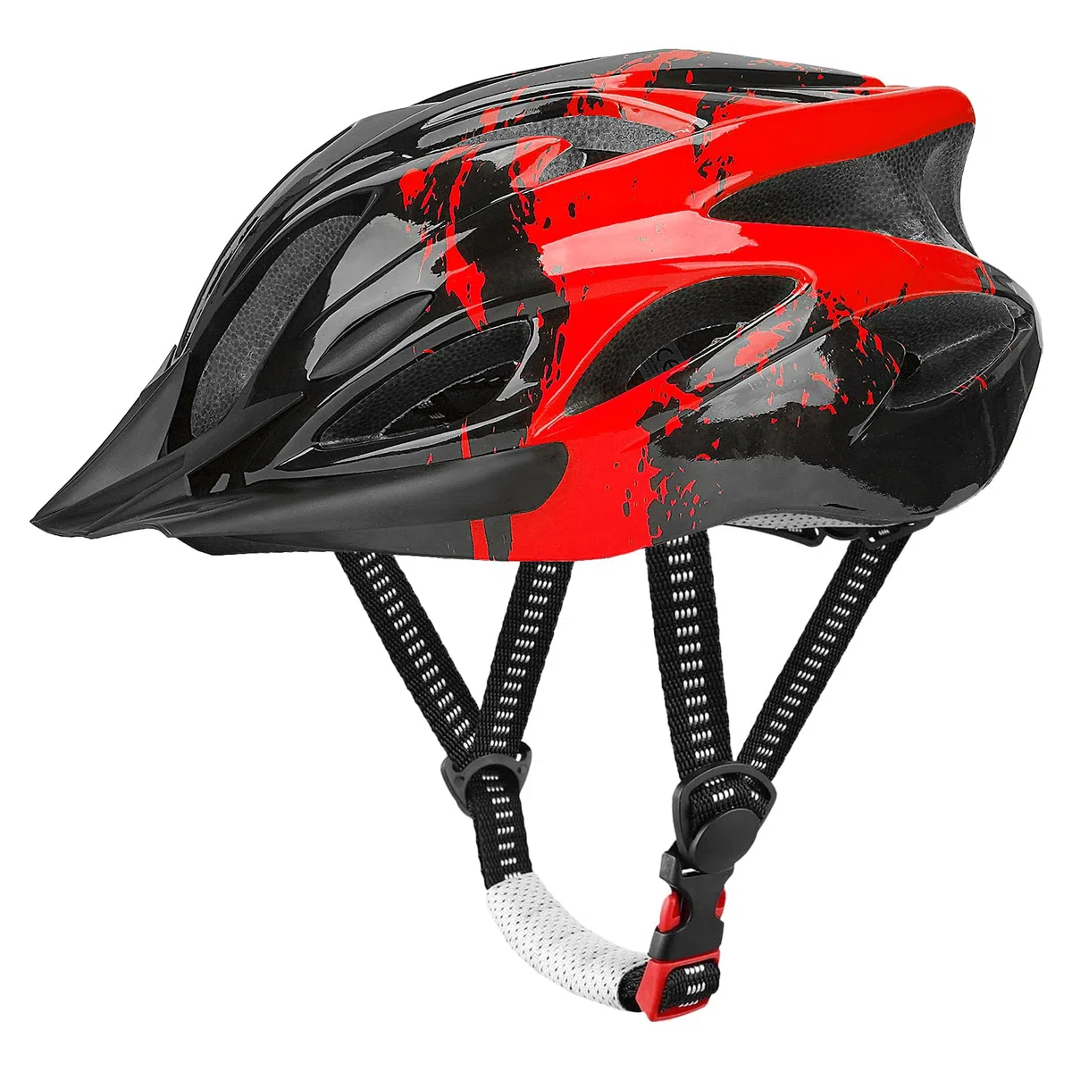 Casque de vélo pour Adulte, Femme et Homme, avec visière Amovible et Rembourrage, Casque de vélo réglable, pour VTT et Le trafic Urbain (pour Tour de tête 57 à 62 cm)