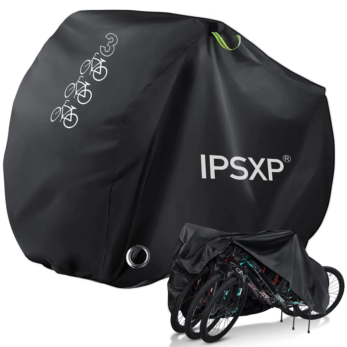 IPSXP Housse Vélo pour, Exterieur Housse de Vélo avec Trous pour Antivols, pour jusqu'à 29 Pouces VTT Bicyclette Moto Vélo de Montagne Route Électrique Scooter,pour 1-3 Bicyclettes