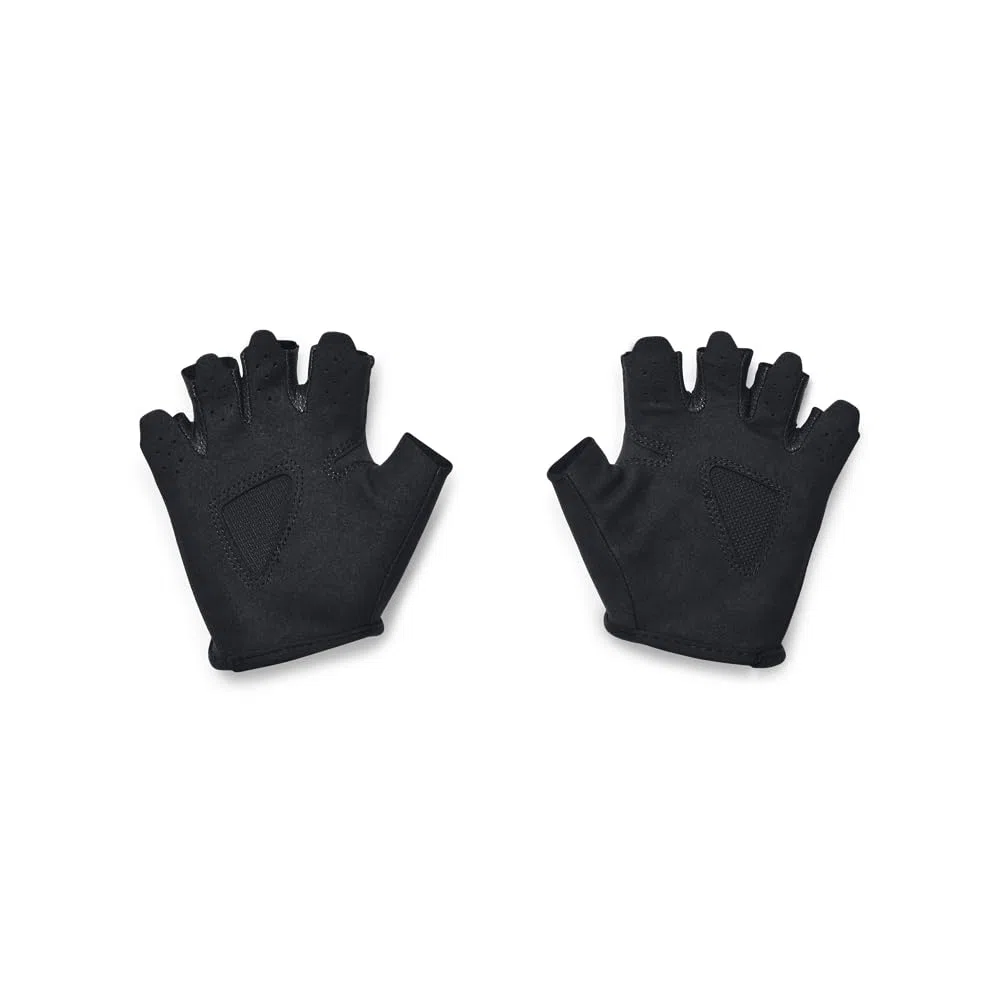 Under Armour UA Training Gloves Mitaines femme, Gants d'entraînement ultra-légers, Gants running respirants avec paumes en cuir, noir/argent