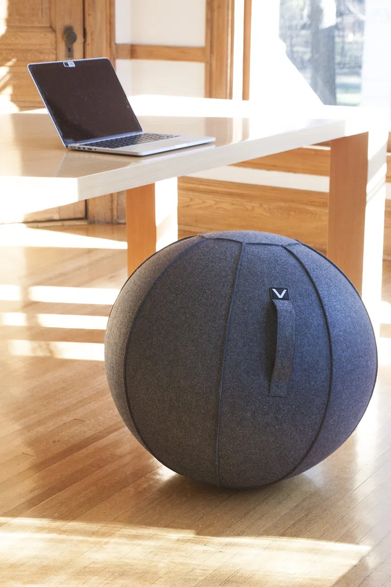 Vivora Luno Fauteuil d'exercice en Feutre Taille Standard (55,9 à 61 cm) pour Bureau à Domicile, entraînement d'équilibre, Ballon de Yoga