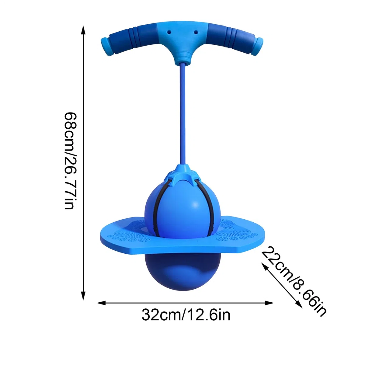Générique Ballon Sauteur - Antidérapants Sûrs Amusants avec Poignée et Pompe | Ballon à Sauter pour et Adultes | pour Jeux Intérieur Extérieur, Fitness, Sport, Récréation, Fête,