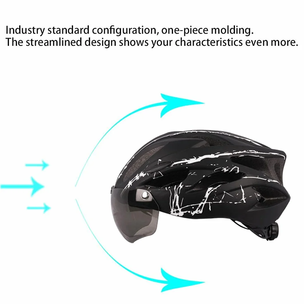 Casque de Vélo pour Homme Femme, Casque Trottinette Électrique Adulte avec Visière Magnétique, 18 Trous de Ventilation, Casques de Protection Réglable pour VTT