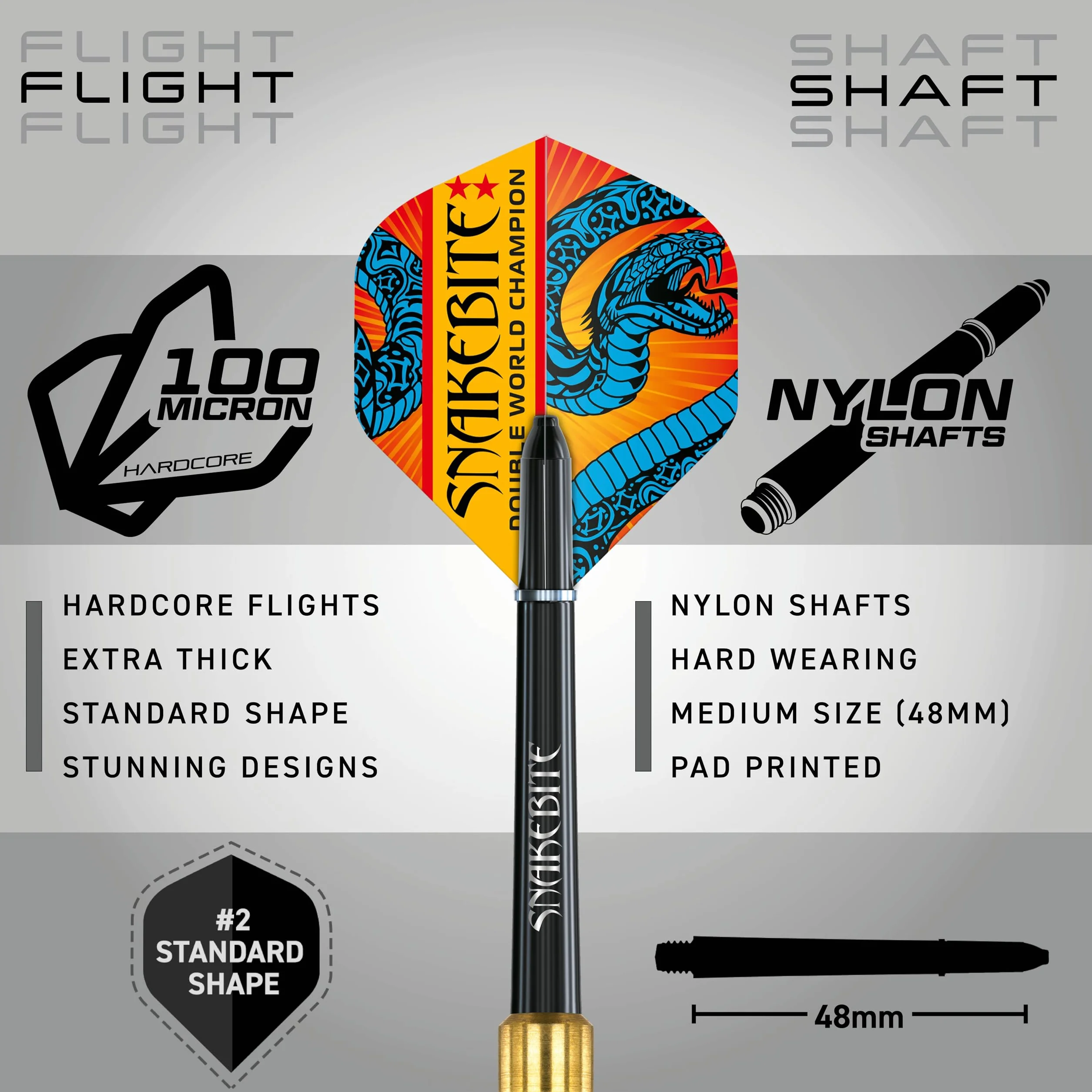 Red Dragon Darts Peter Wright « Snakebite » v Gerwyn Price 'Iceman' DWC Steel Tip Jeu de fléchettes en Laiton avec ailettes et tiges 21g | 22g fléchette