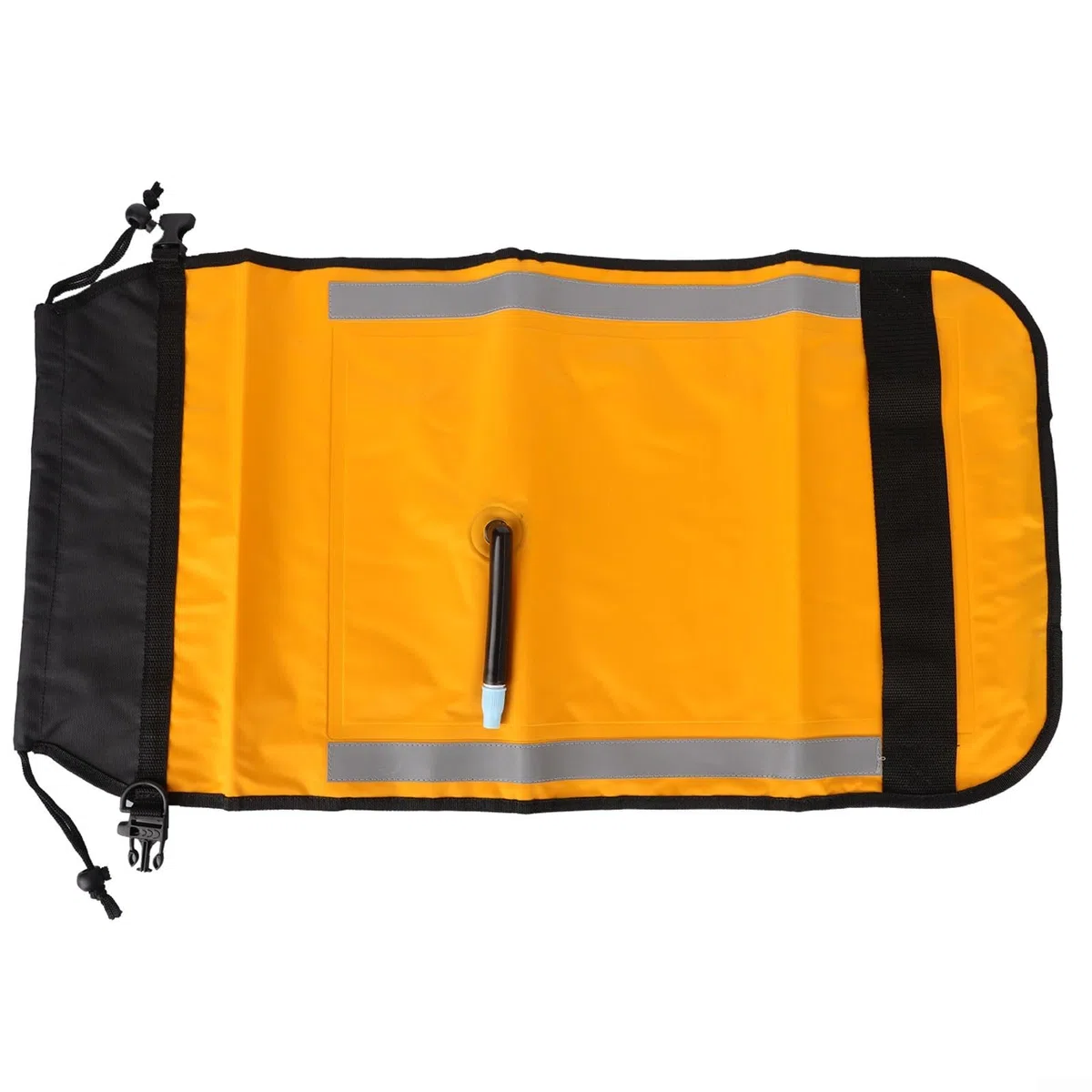 Sac de flotteur de pagaie, 1 sac de pagaie gonflable pour canoë, bateau, dispositif d'auto-sauvetage avec haute flottabilité et boucle à dégagement rapide, jaune vif pour canoë et rafting