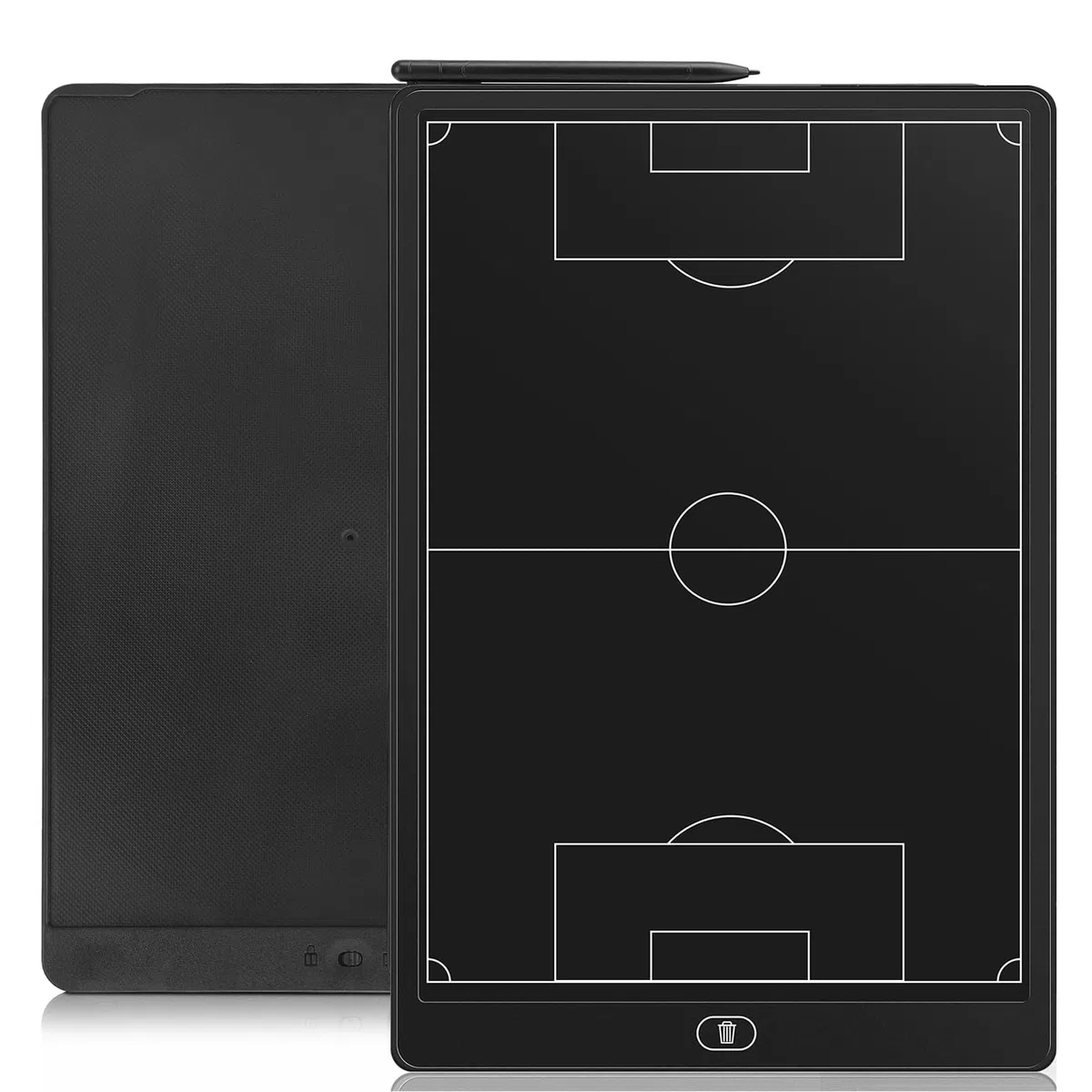 Tableau Tactique Football 40,6 cm & Board LCD Coach - Grande Ardoise Numérique Réutilisable avec Verrouillage pour Entraîneurs et Joueurs de Football