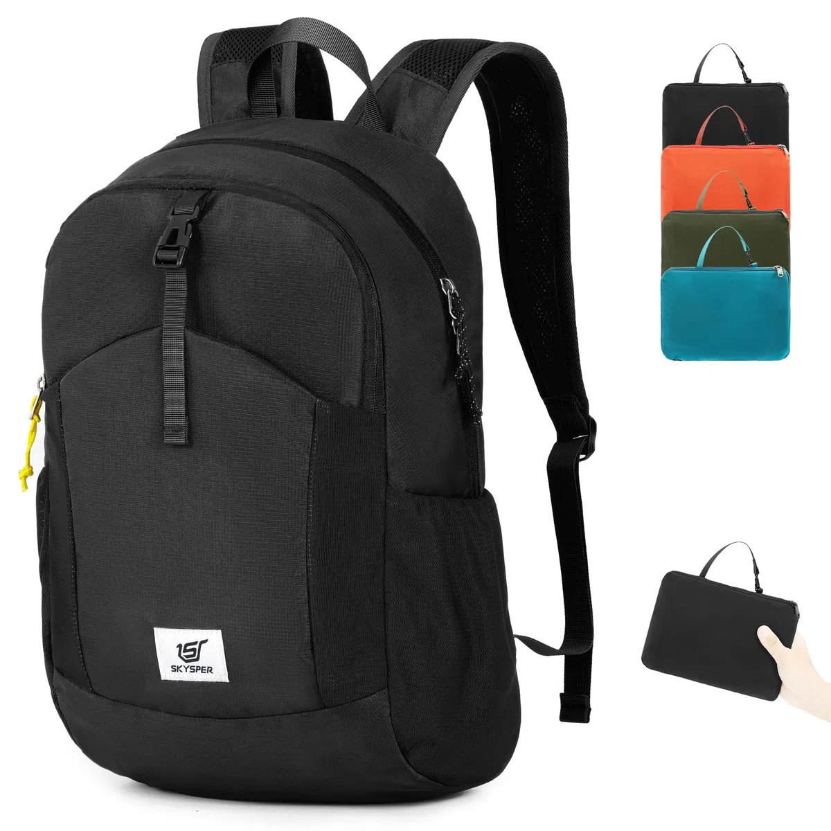 SKYSPER Sac à dos Pliable Antivol avec Protection RFID, 20L Sac à dos de Randonnée Petit Sac à dos pour Homme Femme Voyages Trekking Sport