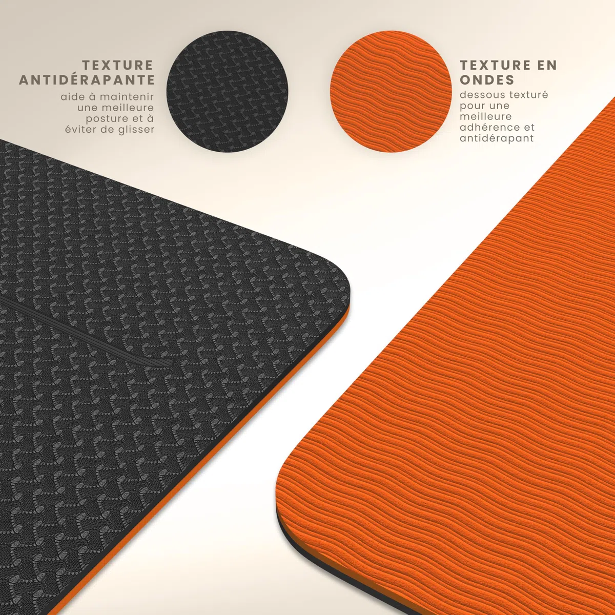 Yogii Tapis de Yoga 6 mm Antidérapant – Tapis Fitness en TPE pour Yoga, Pilates et Entraînement à Domicile – Tapis de Sport avec Lignes d’Alignement – Femme et Homme