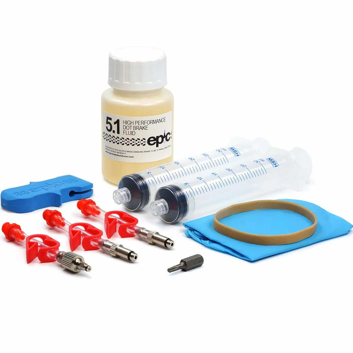 Epic SRAM Kit de purge et liquide DOT Outil de purge inclus Code G2 Guide Nivelle eTap HRD. Compatible avec tous les modèles de frein SRAM DOT 5.1 haute performance 100 ml Liquide de frein inclus