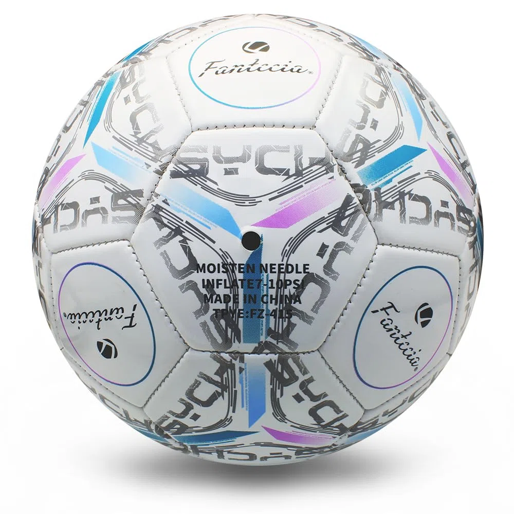 Ballon de football officiel taille 5, ballon de football en cuir avec pompe, ballons de football d'entraînement pour enfants et adultes