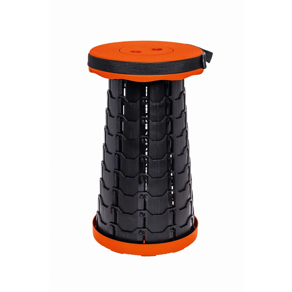 Avit Tabouret Télescopique Pliant Portable, Hauteur Réglable 6 à 46 cm, Charge 200 kg, Siège Compact avec Sangles, Base Antidérapante, Pour Camping Pêche Jardin Atelier Chantier Extérieur Pro, AV00010