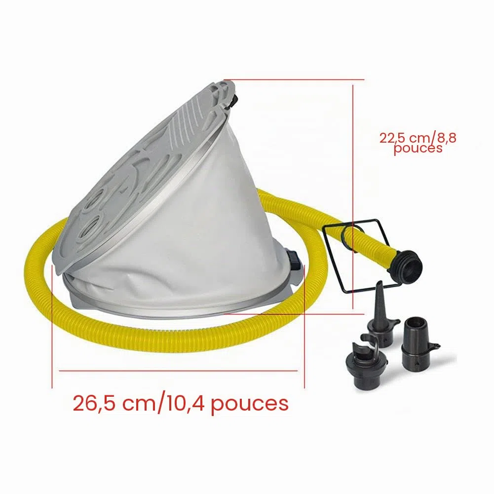 Pompe à pied pour canoë kayak, bateau gonflable portable et matelas gonflable