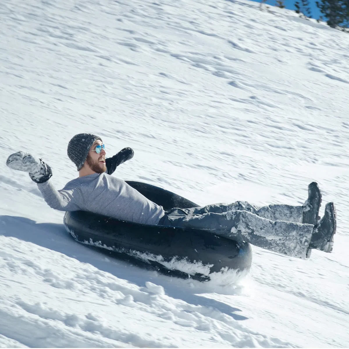 Skinhawk Tube de neige professionnel de qualité supérieure - Luge bob - Pneus de neige