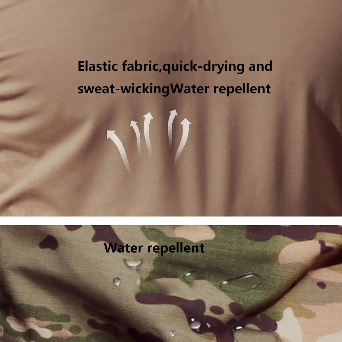 HAZARA Vêtements Airsoft Uniformes Rip-Stop à Manches Longues Vêtements Airsoft avec Coudières,Genouillères Et Gants De Combat Equipement De Paintball,Camo-M
