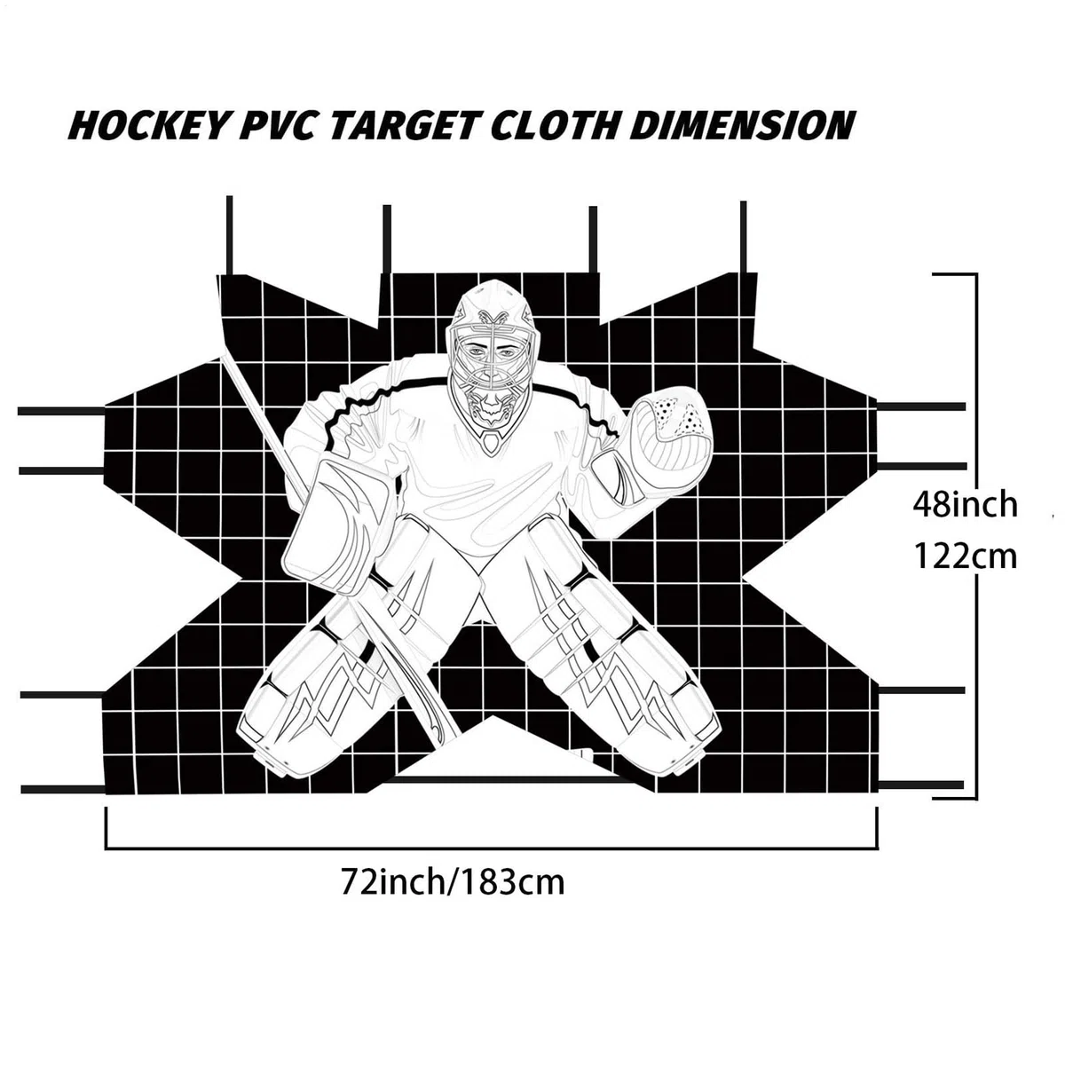 Cibles du Filet de Hockey, Gardien de But du Hockey Target - Équipement de Formation de la précision des tirs | Street Hockey Net Gotalie Target Practice Accessoire pour Les objectifs