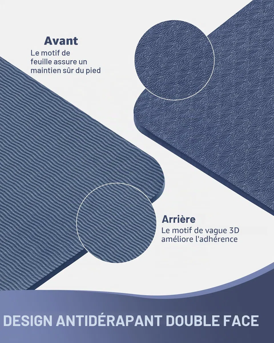Good Nite Tapis de yoga de gymnastique et de pilates antidérapant pour femme 6 mm d'épaisseur avec sangle de transport TPE 183 x 61 x 0,6 cm