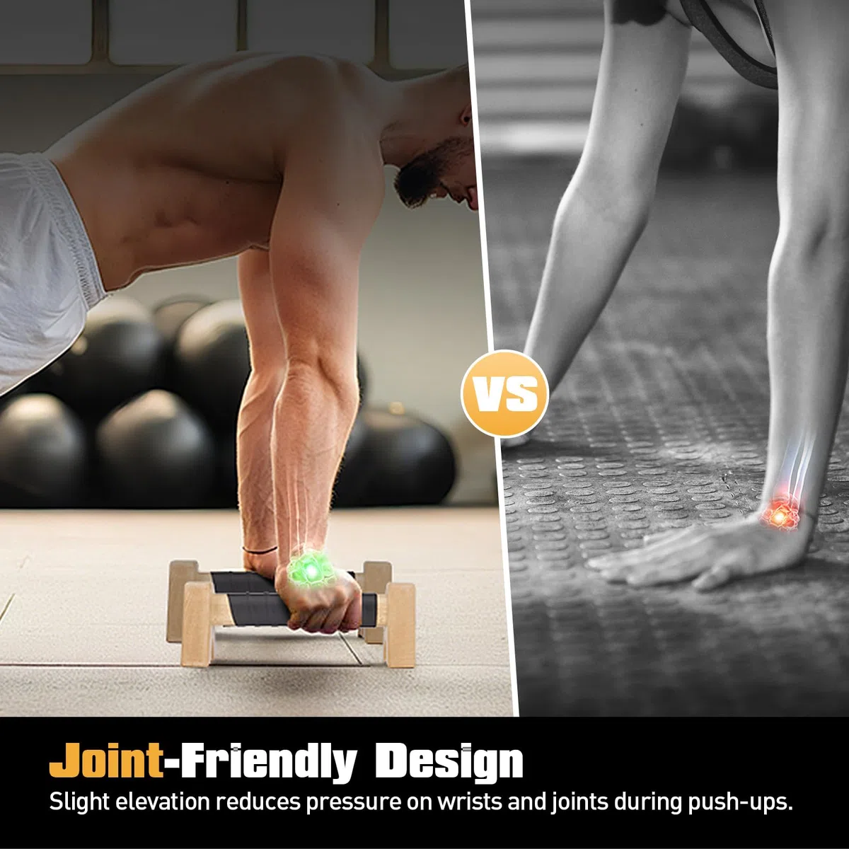 Parallettes,Parallèle Calisthenics en 2 Poignées De Pompes ParallèLes En Bois,PoignéEs Antidérapantes Barres Parallèles Pour L'IntéRieur Et L'Extérieur Pour La Calisthénie Handstands, Street Workout