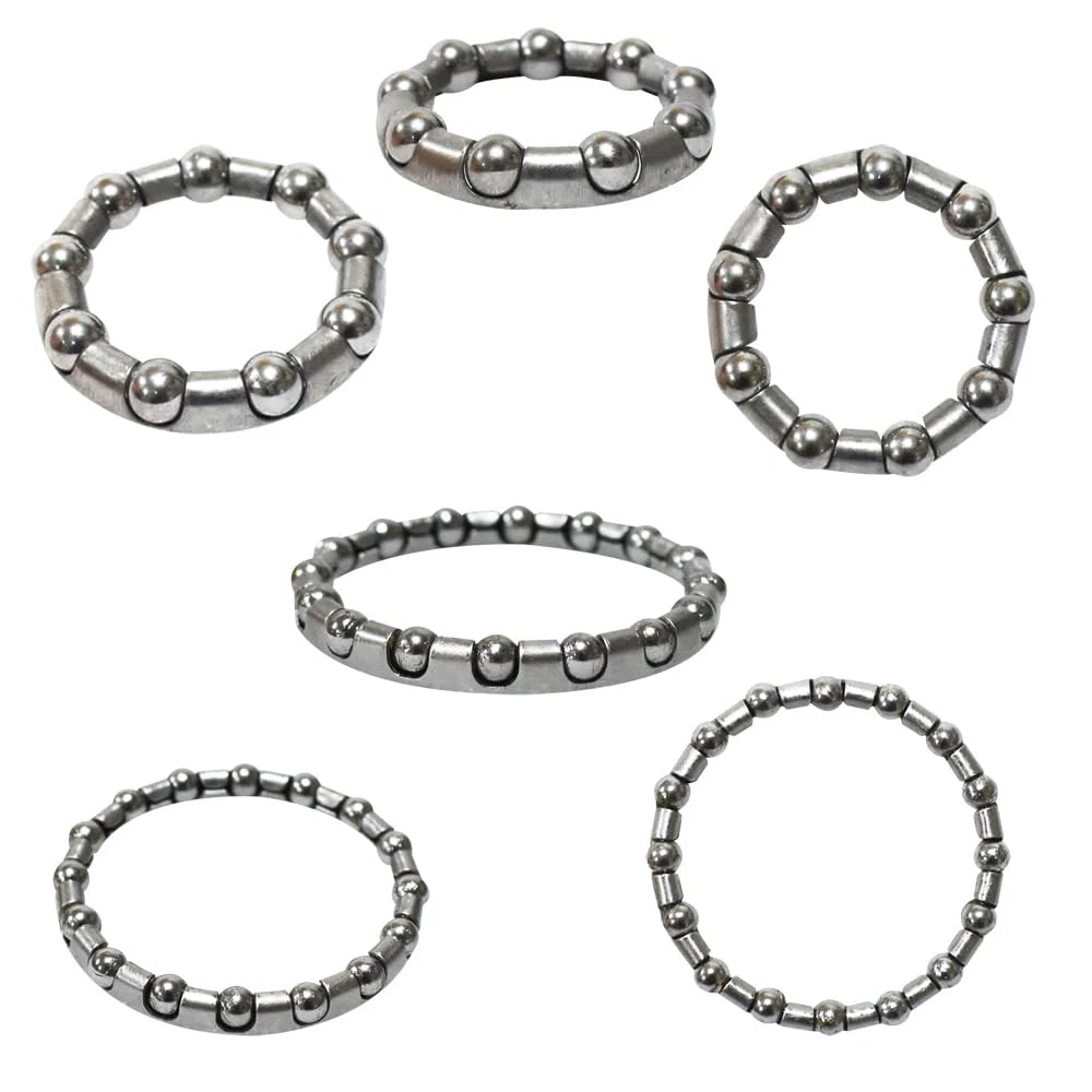 Lot de 5 jeux de 14 types de roulements à billes pour vélo, manivelle, roue en cage OD 20 mm à 50 mm, ID 11 mm à 42 mm, 4 mm à 8 mm, 70 accessoires de réparation