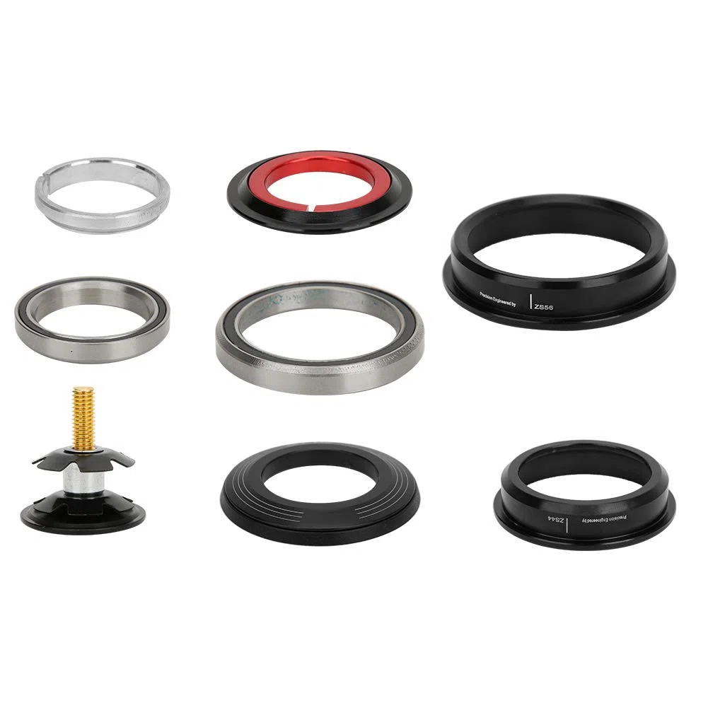 Nikou Jeu de Direction Conique pour Vélo, CNC ZS44/ZS56 Tube Conique Externe Tube à Tête Conique Conique Droit Double Usage Roulement de Casque Conique
