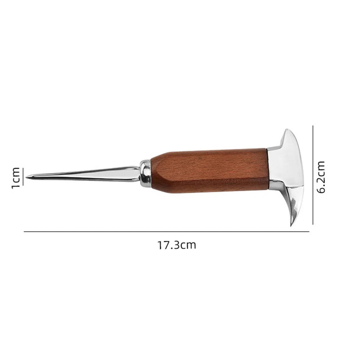 1 pic à Glace de 6,7 Pouces en Acier Inoxydable avec Manche en Bois, Marteau à Glace Portable, Outil de pic à Glace de Style Japonais pour Bars, Cuisines, Pique-niques, Camping (U126-1)