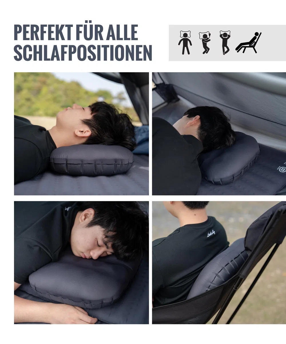 OneTigris Airdream Coussin gonflable d'extérieur, coussin de camping, ultra léger, petit coussin d'air pour randonnée, voyage et voiture
