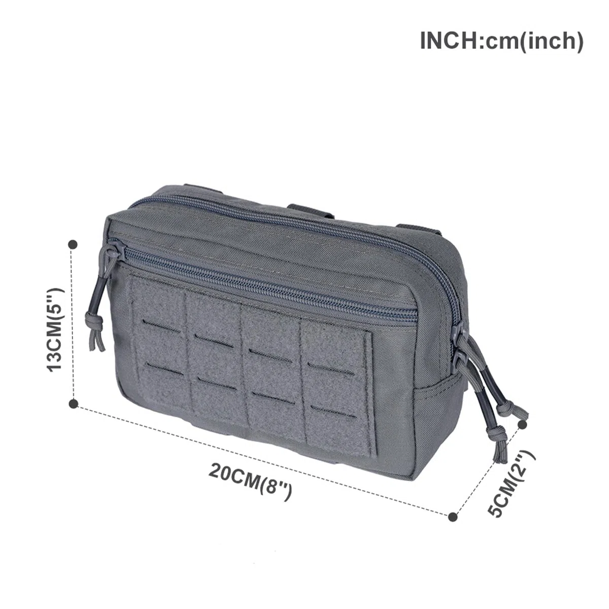 EXCELLENT ELITE SPANKER Pochette Tactique Molle pour Gilet Tactique Sac de Taille Pochette d'outils Utilitaires Sac EDC Tactique(GRY)