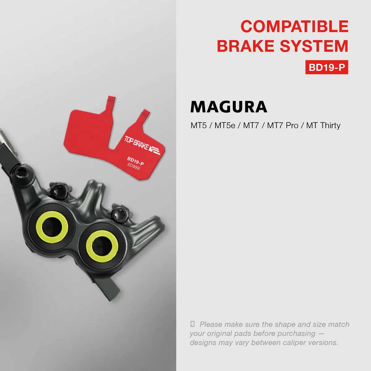 TOP BRAKE Plaquettes de Frein à Disque compatibles avec MAGURA 4 Pistons MT5, MT7, MT5e, MT Thirty | VTT/VTTAE/Descente/Enduro/Sentier