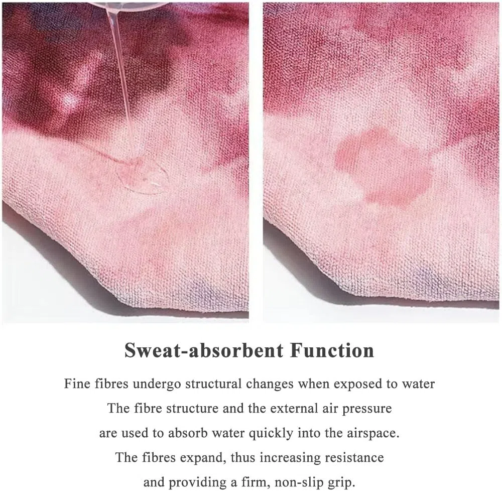 Serviette de yoga antidérapante avec points de préhension Couverture de Yoga à séchage rapide Serviette en microfibre Super Doux Absorbant la Sueur avec Sac de Transport