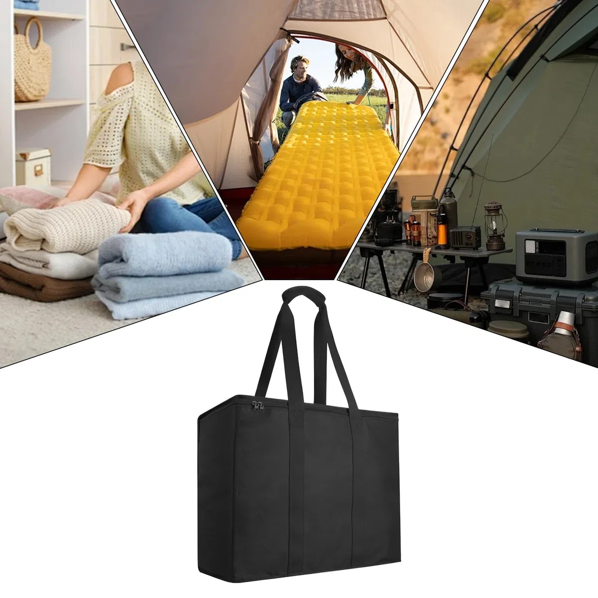 Sac de transport en matelas gonflable, sac de voyage de matelas,Sac de matelas gonflable portable en nylon | Poux de rangement de camping, organisateur de transport résistant à l'usure pour voyager